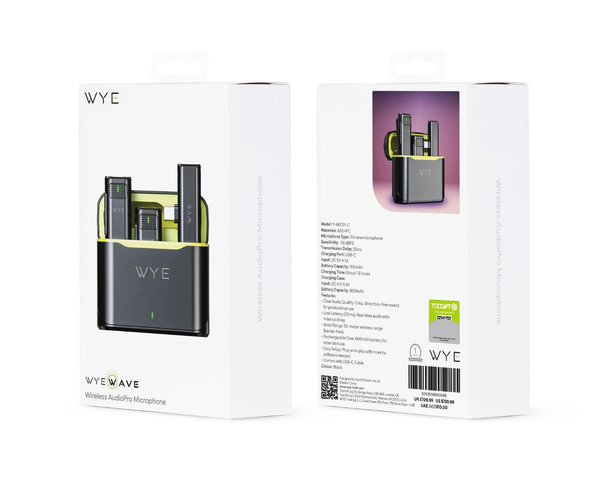 Wye Wireless AudioPro Clip-on Microphone Pair : RRP £109.99