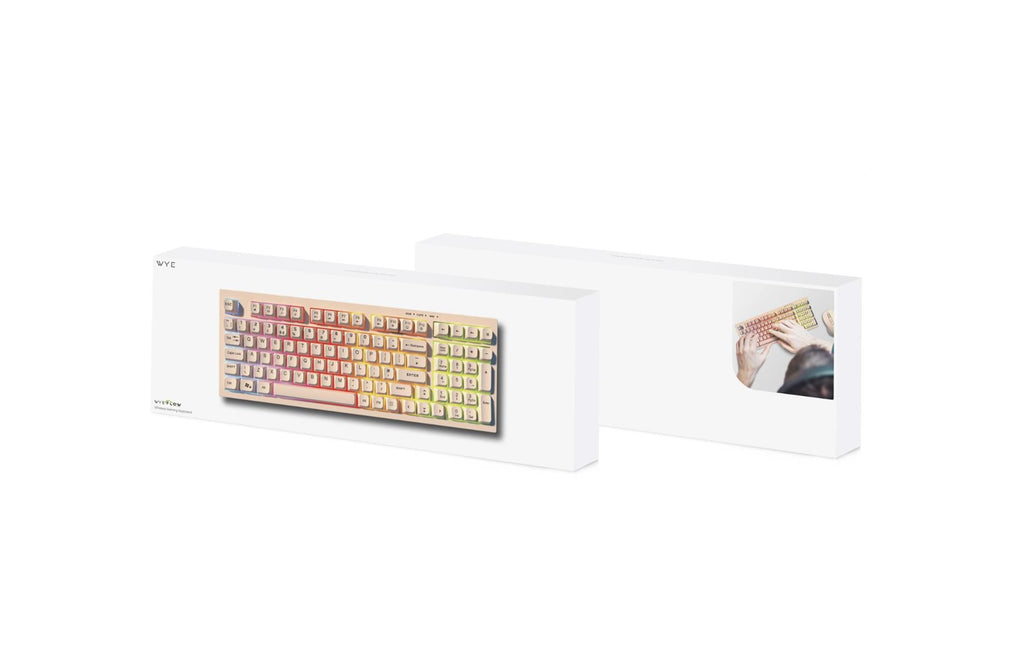Wyeflow Wireless Gaming  RGB Backlit Keyboard - Beige