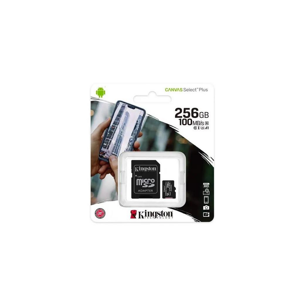 Kingston Canvas Select Plus MicroSD (SD Adapter Included)- 256GB